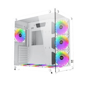 מארז גיימינג לבן AQUARIUS PLUS WHITE עם שלט ARGB
