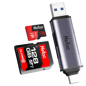 קורא כרטיסים Netac Card READER WK13 USB3.0+TYPE-C Msd/SD