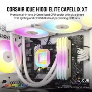 קירור Corsair iCUE H100i ELITE CAPELLIX XT Liquid Cooler White